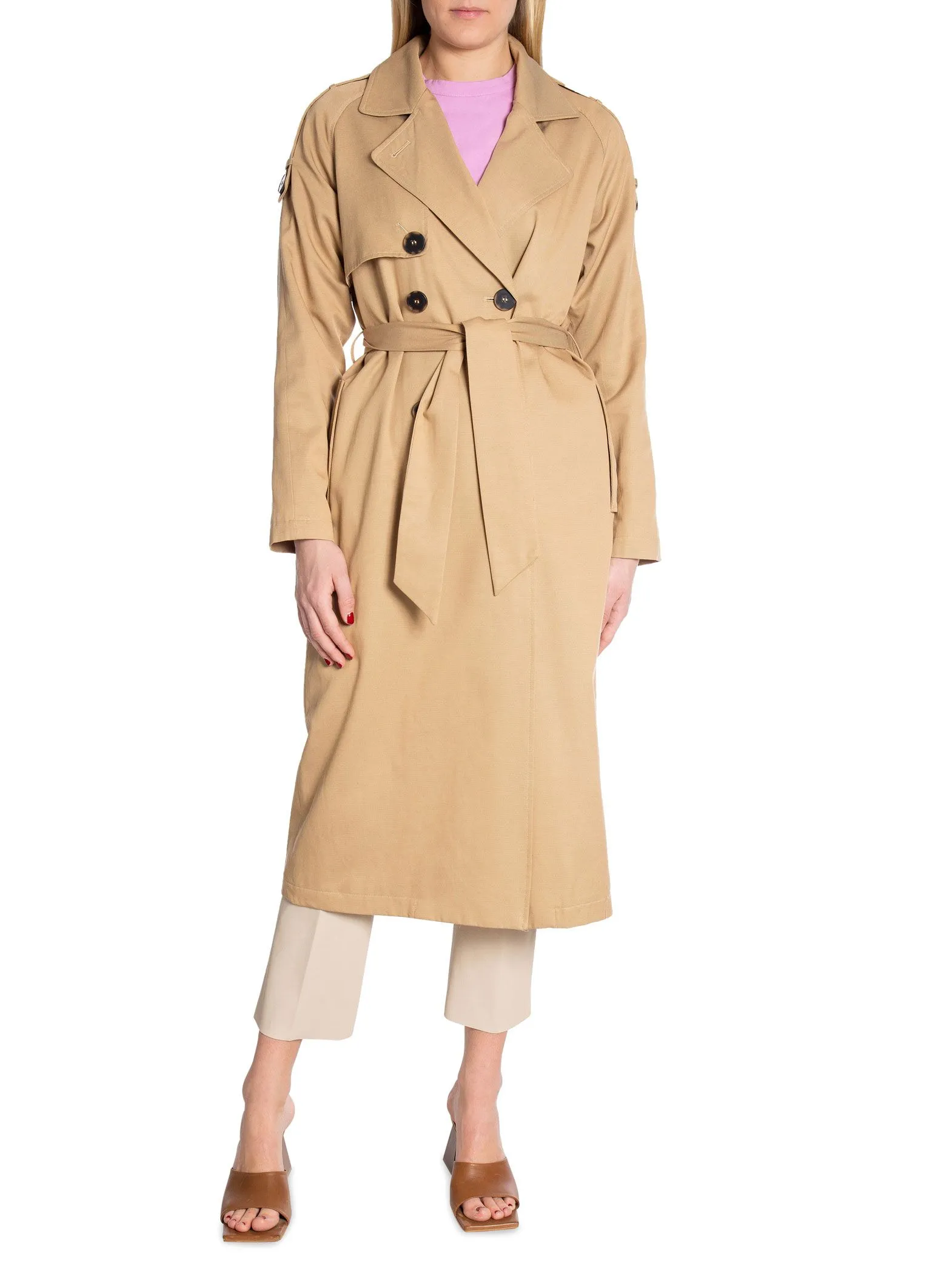 SELECTED FEMME COAT NEW BREN TRENCH COAT CORNSTALK